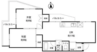 ビラユニオン山の手【2階】の間取り