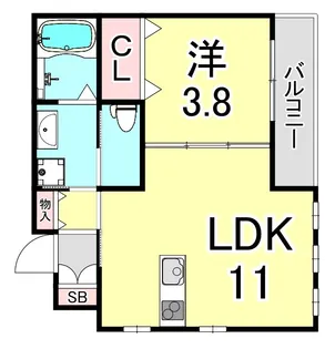 光Haus+【3階】の間取り