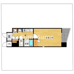 RESTEL HAKATA【8階】の間取り