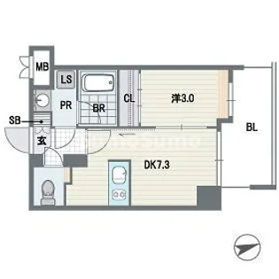 ルミナス桜坂【7階】の間取り