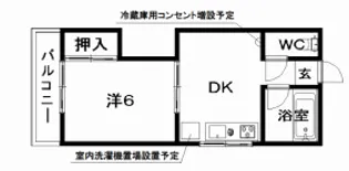 リトルハイツ野間【3階】の間取り