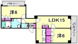 ハイツグラナダ【5階】の間取り