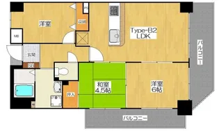 グリーンハイツ妙法寺A棟【4階】の間取り