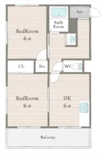 昭郷ツインハイツ A棟【1階】の間取り