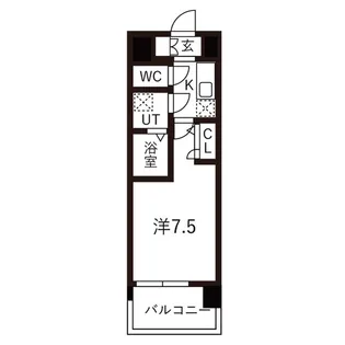 レジュールアッシュ神戸湊川公園【4階】の間取り