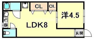 ソレイユ高東【1階】の間取り