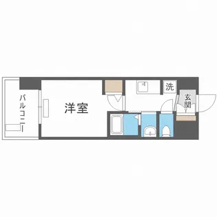 エステムコート難波Ⅶビヨンド【9階】の間取り