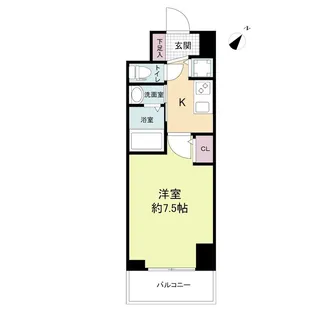 セレニテ神戸元町クレア【4階】の間取り