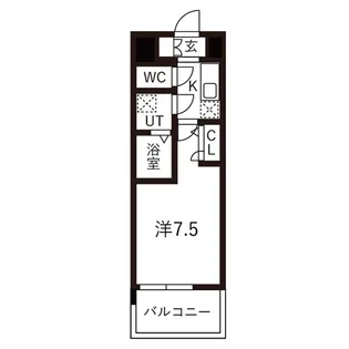レジュールアッシュ神戸湊川公園【4階】の間取り