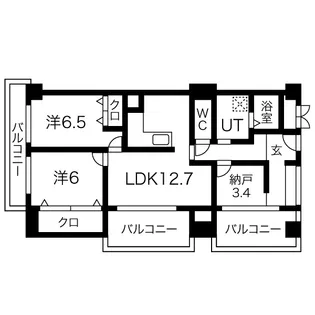 日商岩井今泉マンション【7階】の間取り