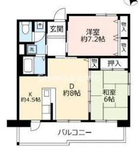 UR浜甲子園さくら街 5号棟【4階】の間取り