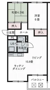 芦屋浜高層(若葉) 1号棟【16階】の間取り