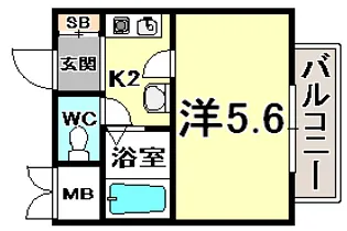 ノベラ御幸通【4階】の間取り