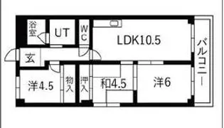 ロワール甲子園【2階】の間取り