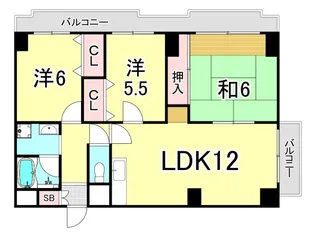 メゾン東山【5階】の間取り