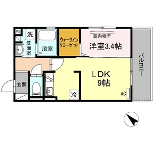 シーサー イン 博多【1階】の間取り