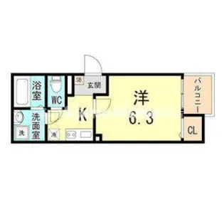 ALEGRIA尼崎西本町【2階】の間取り