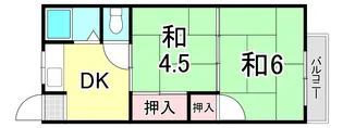 笠屋荘【2階】の間取り