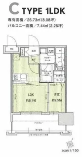 ドゥーエ赤坂【14階】の間取り