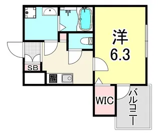 スプランディッド甲子園【3階】の間取り