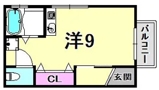 ハートヒルズ楠谷【2階】の間取り