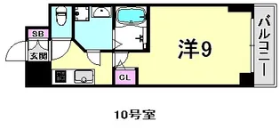 S-RESIDENCE神戸磯上通【8階】の間取り