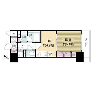 レジディア神戸磯上【10階】の間取り