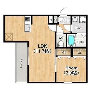 ジーメゾン明石スフィリア【1階】の間取り