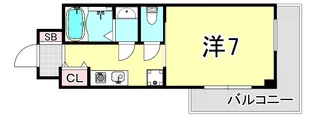 Lakia Apartment武庫之荘【3階】の間取り