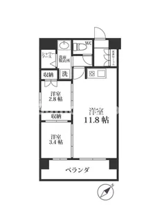 MODERN PALAZZO六本松station【3階】の間取り