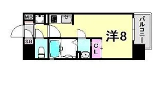 アスヴェル兵庫駅前【3階】の間取り