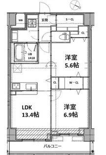 Vesta京町堀【10階】の間取り