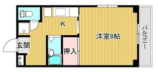 モナハイツ八雲【4階】の間取り