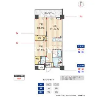 バウスステージ大濠【2階】の間取り
