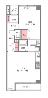 グレイス若松【7階】の間取り