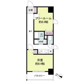 レジディア神戸三宮プレイス【2階】の間取り