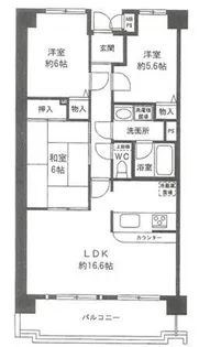 プリオーレ神戸山ノ手【3階】の間取り