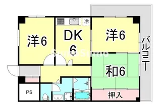 フェイバリー甲東園Ⅰ【3階】の間取り
