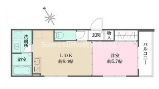 シェリル上鳴尾【1階】の間取り