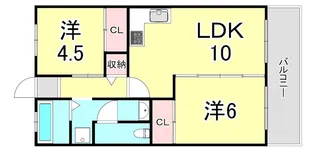 サンマリン神戸【2階】の間取り