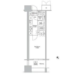 コンフォリア渋谷WEST【5階】の間取り