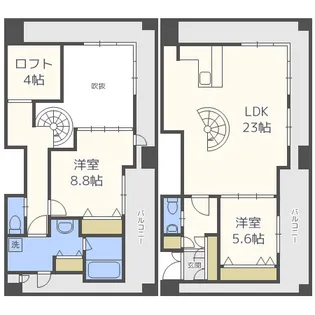KDXレジデンス大濠ハーバービュータワーの間取り