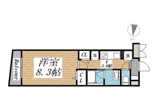 クリオ ラモード学芸大学Ⅱ【3階】の間取り