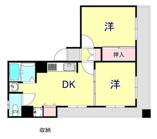 サンシャトー三宮【4階】の間取り