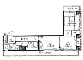 朝日プラザ高津Ⅲ【5階】の間取り