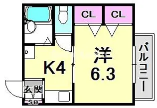 La Terre ラ・テール【2階】の間取り