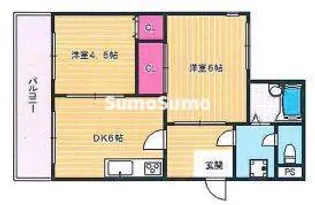 ハイライフ雲雀ヶ丘【3階】の間取り
