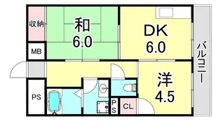 平成マンション【3階】の間取り