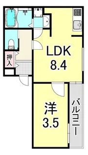 Grande東本町【2階】の間取り
