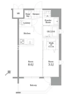 エンクレスト天神MODE【10階】の間取り